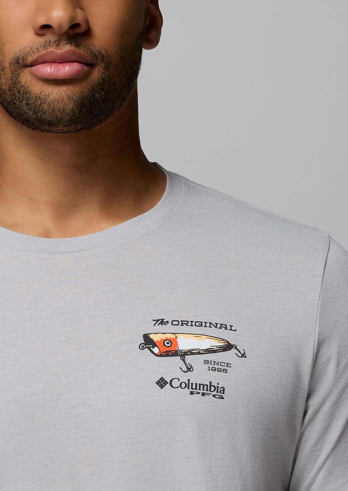 Columbia Men's PFG Lure Lineup T-Shirt Cool Grey Heather