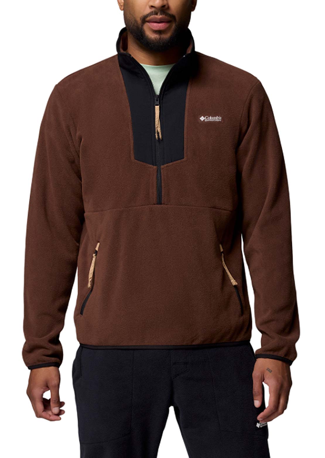 Columbia Men's Sequoia Grove Half Zip Fleece Tobacco/Black