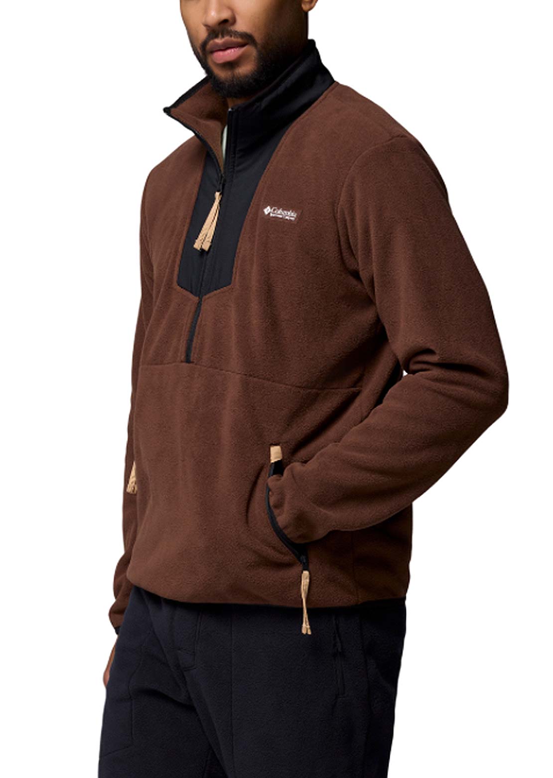 Columbia Men's Sequoia Grove Half Zip Fleece Tobacco/Black