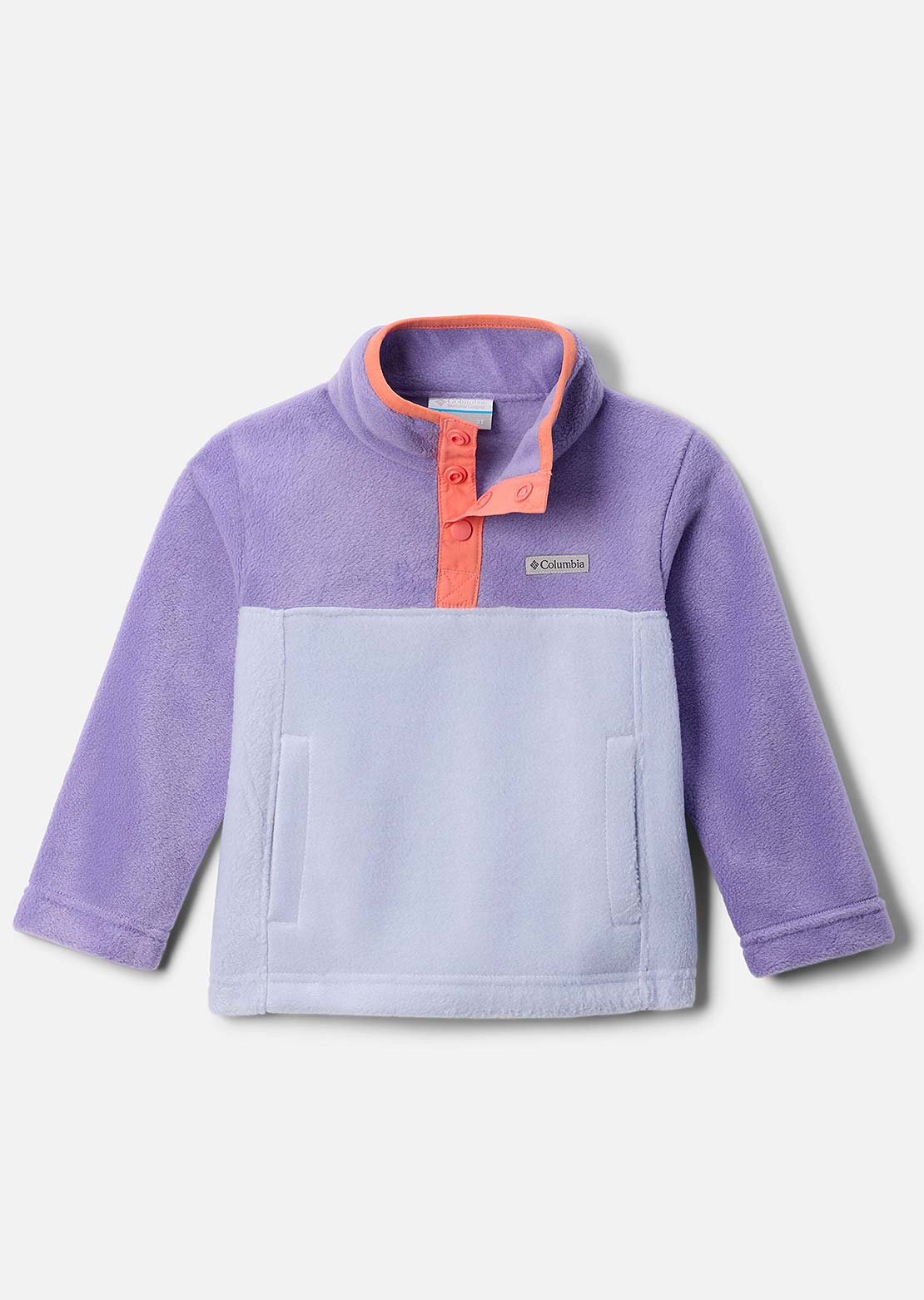 Columbia Toddler Steens Mtn II 1/4 Snap Fleece Pull-Over Snowdrift/Paisley Purple
