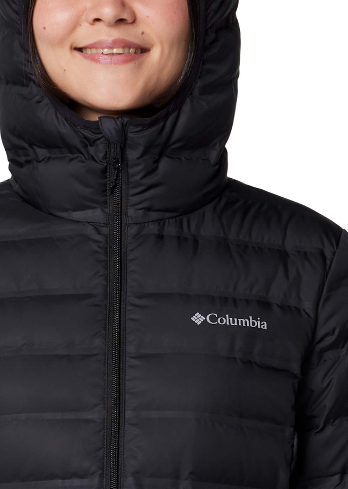 Columbia Women’s Lake 22 II Down Long Hooded Jacket Black