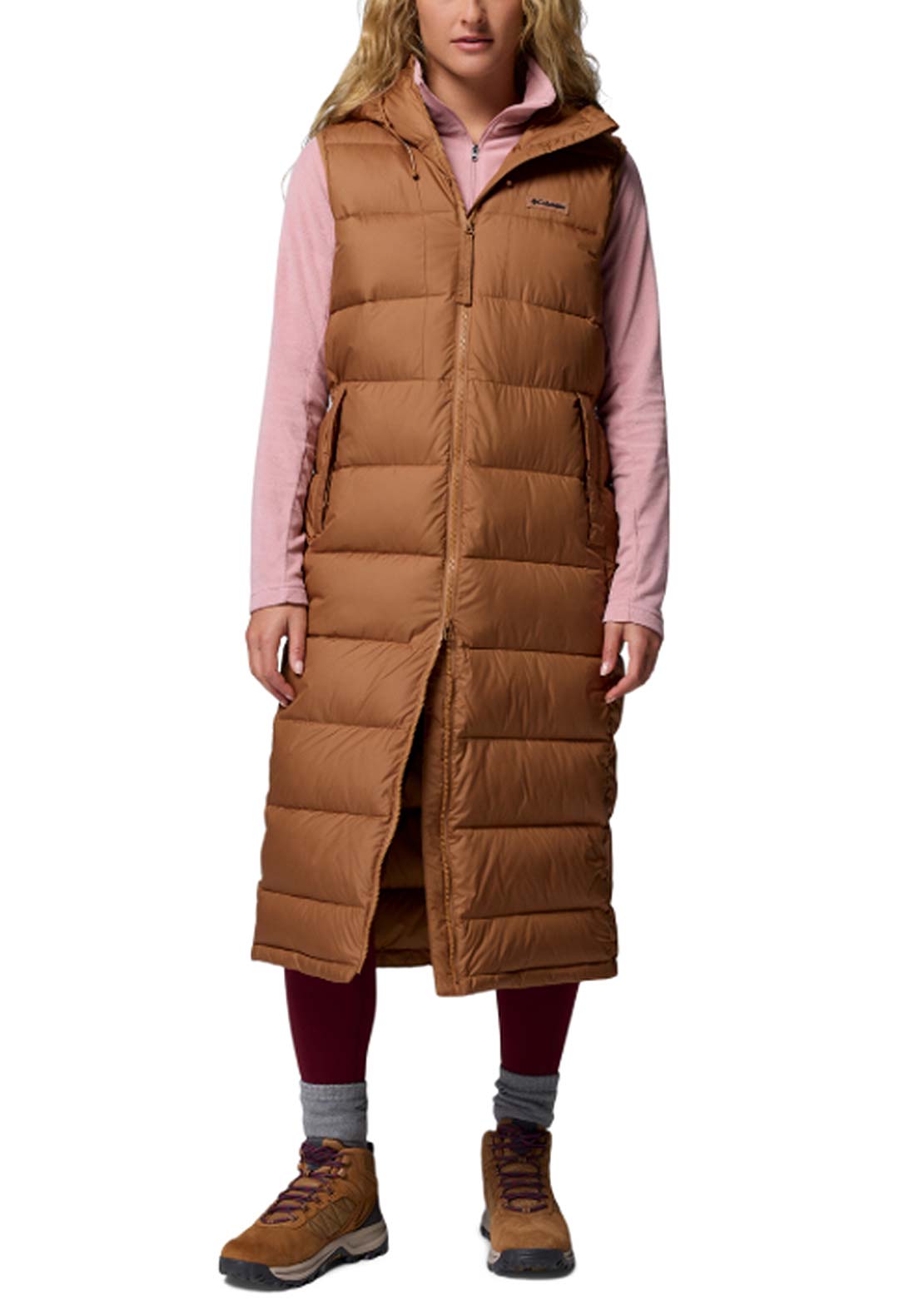 Columbia Women’s Pike Lake II Long Vest Camel Brown