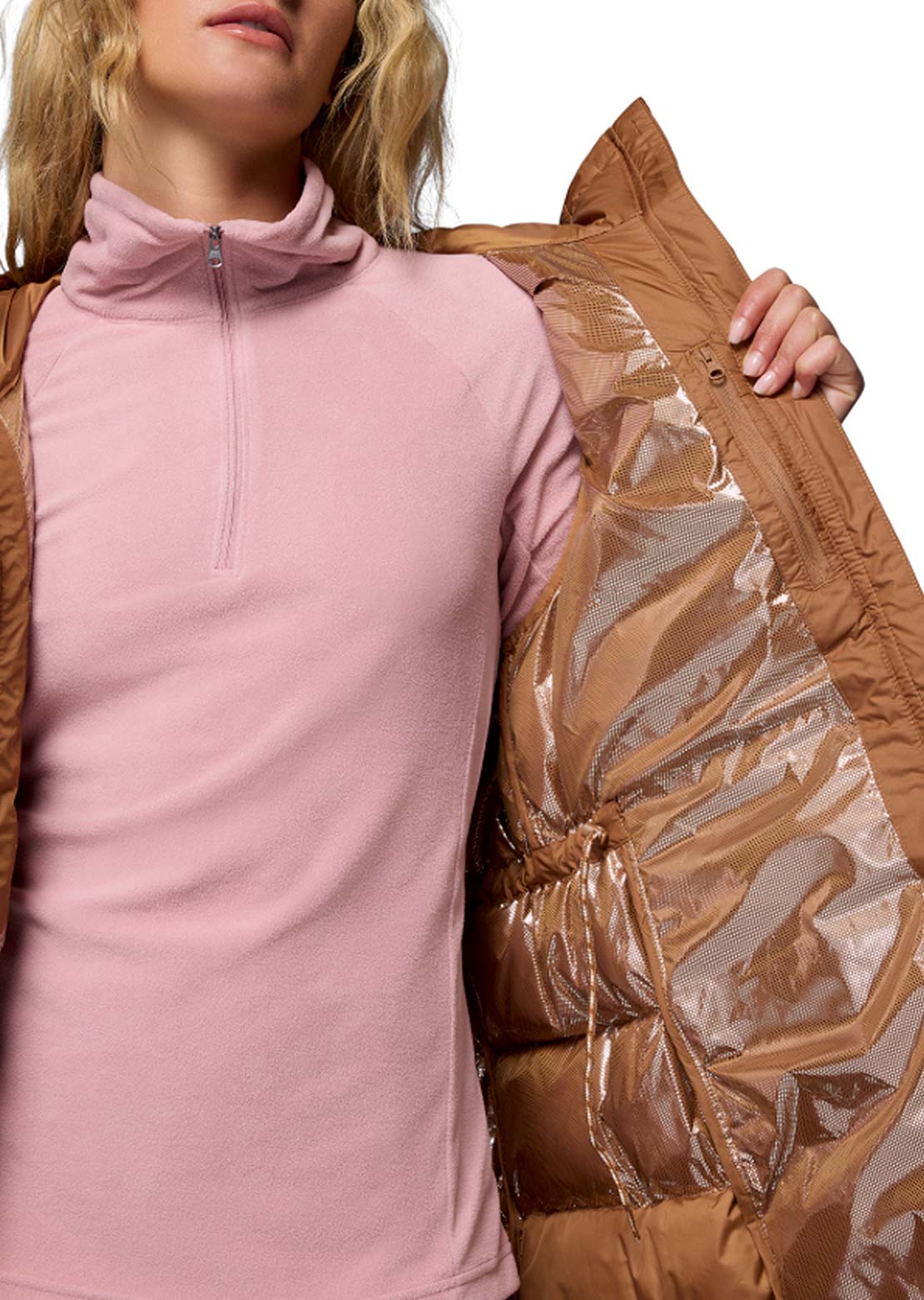 Columbia Women’s Pike Lake II Long Vest Camel Brown