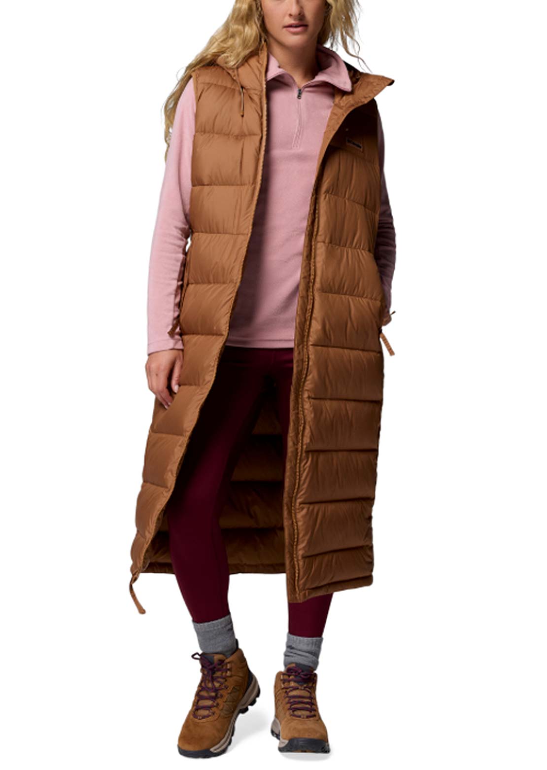 Columbia Women’s Pike Lake II Long Vest Camel Brown