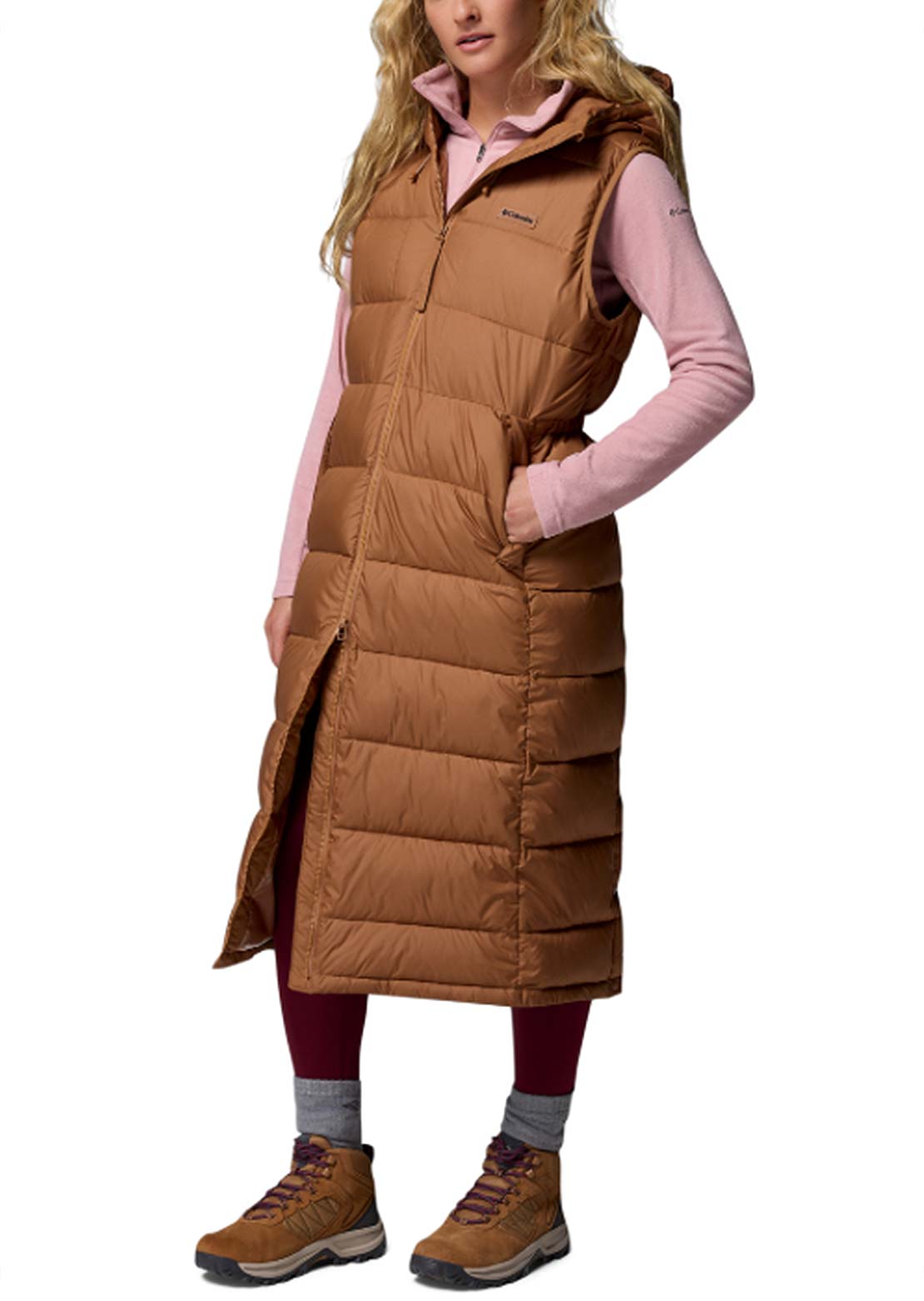 Columbia Women’s Pike Lake II Long Vest Camel Brown