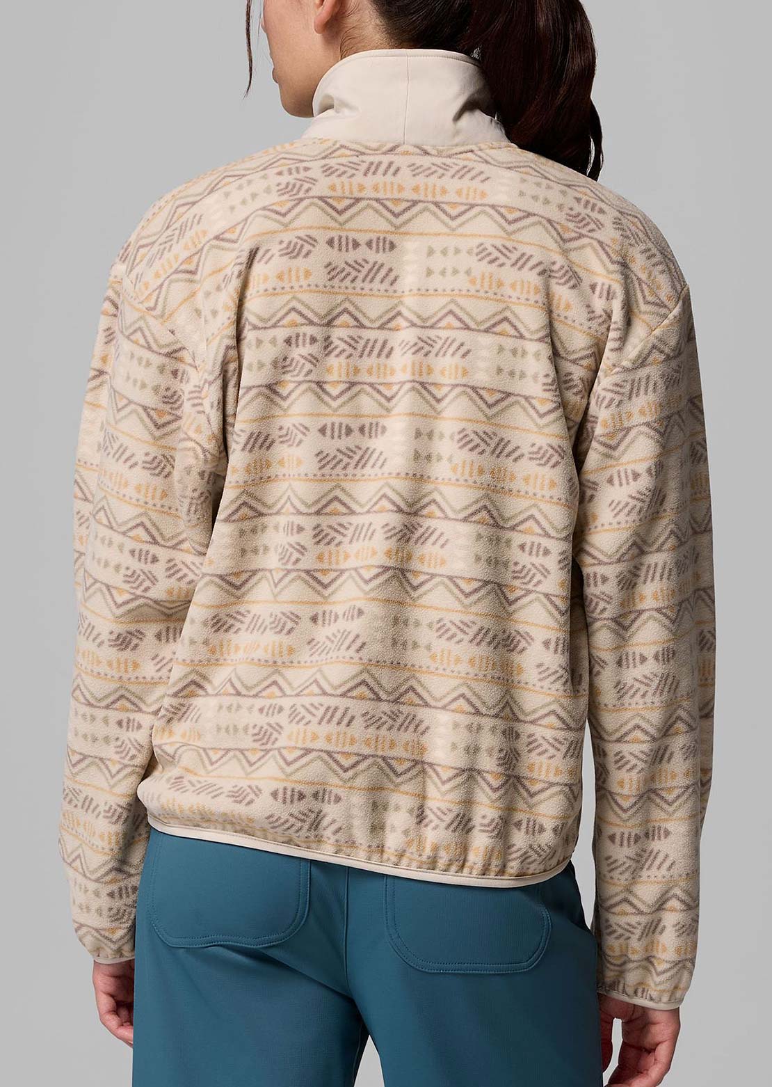 Columbia Women’s Sequoia Grove Printed Half-Zip Fleece Pullover Dark Stone Horizons