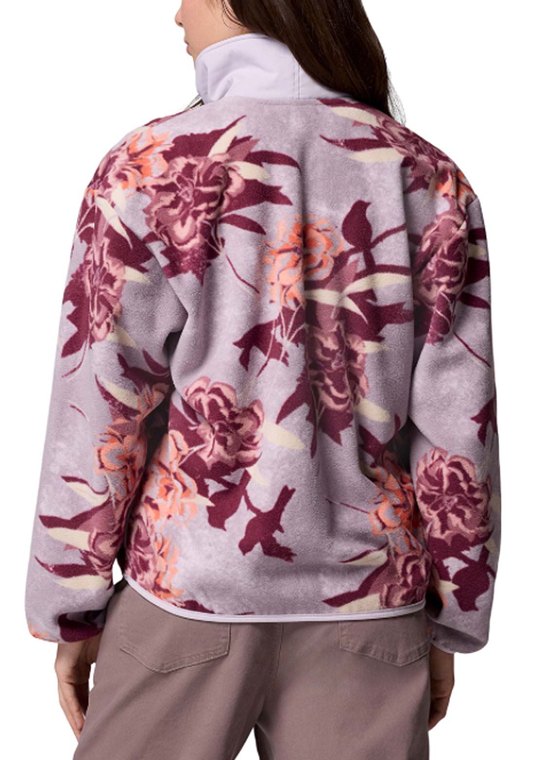 Columbia Women’s Sequoia Grove Printed Half-Zip Fleece Pullover Shale Purple
