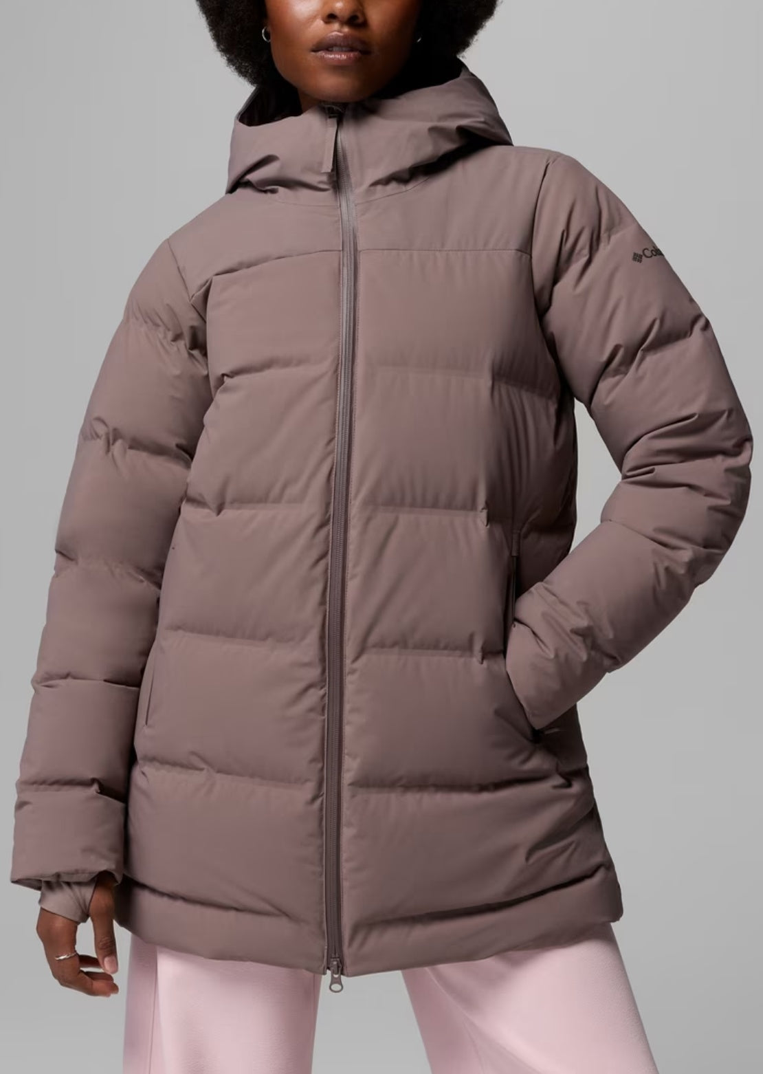 Columbia Women's Amaze Puff Heat Seal Mid Hood Jacket Iron