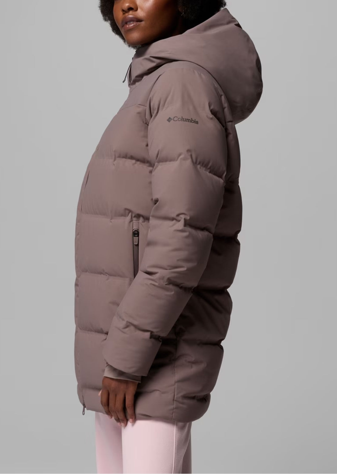 Columbia Women's Amaze Puff Heat Seal Mid Hood Jacket Iron