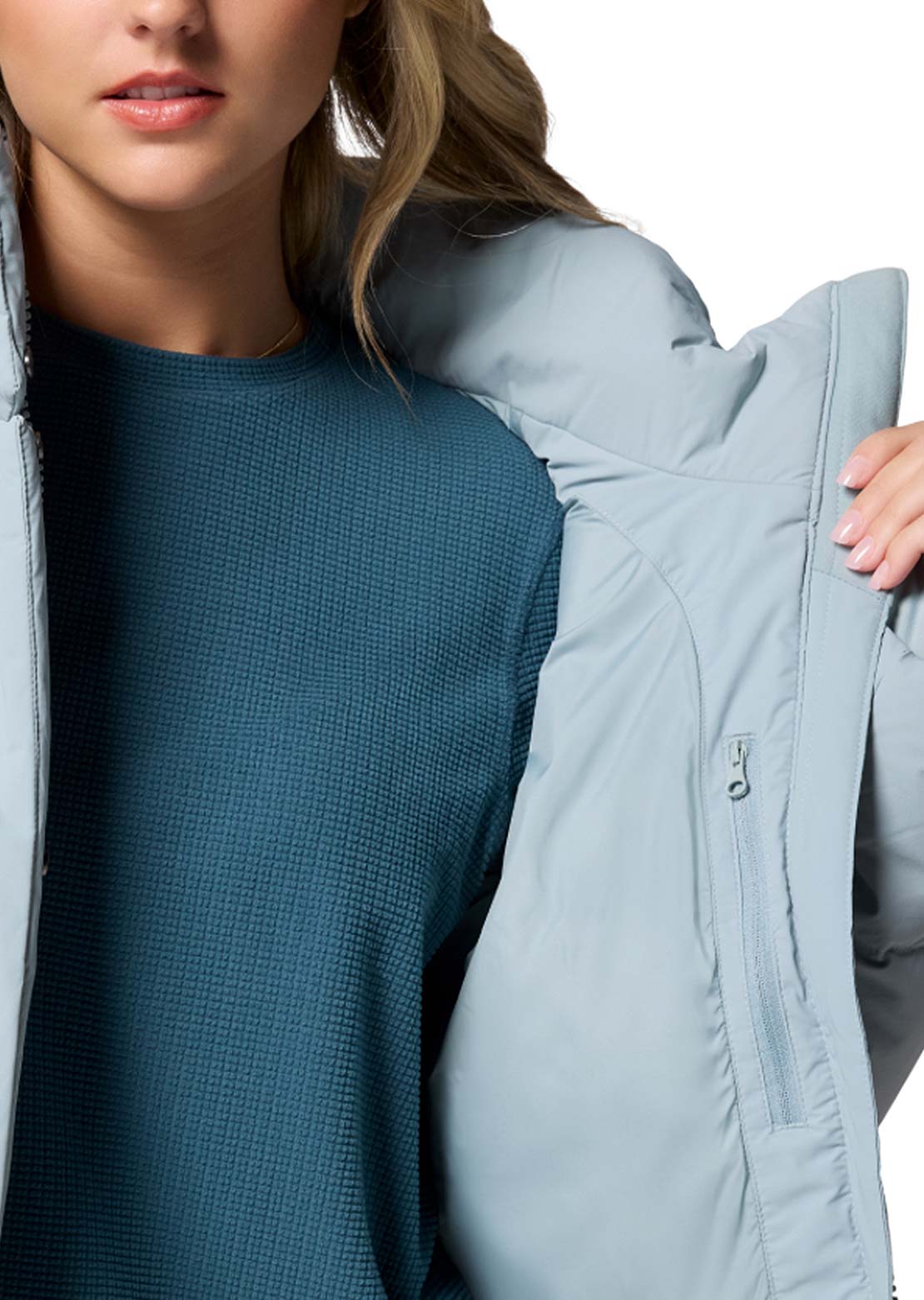 Columbia Women's Amaze Puff Hooded Jacket Crushed Blue