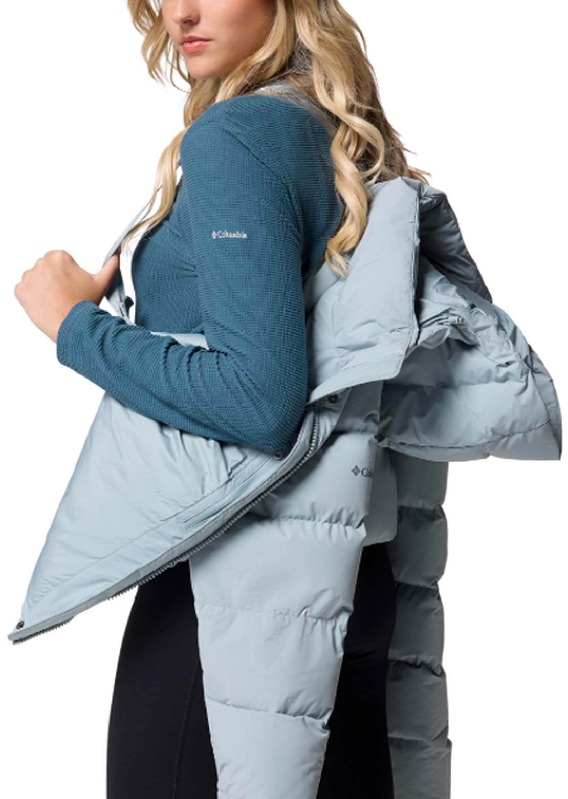 Columbia Women's Amaze Puff Hooded Jacket Crushed Blue