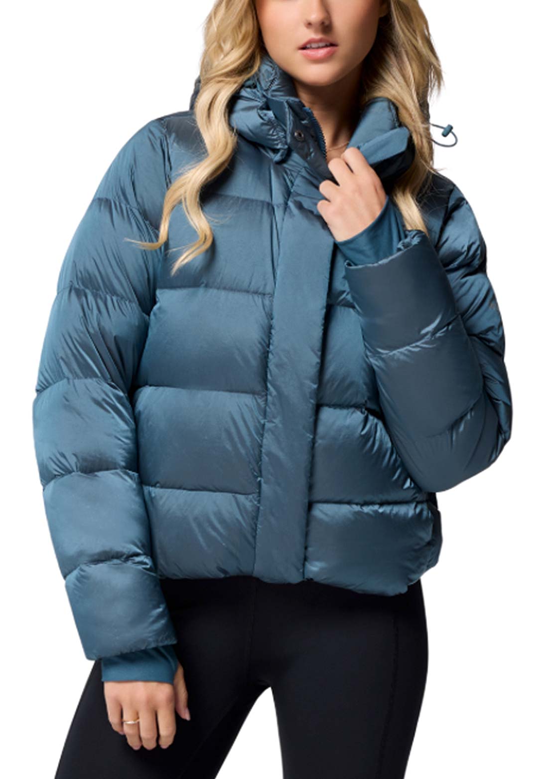 Columbia Women's Amaze Puff Hooded Jacket Everblue High Shine