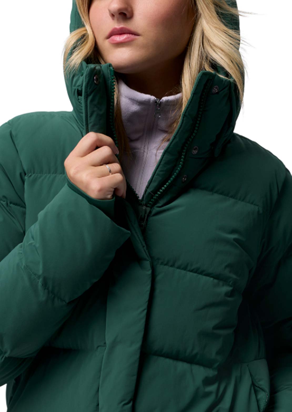 Columbia Women's Amaze Puff Hooded Jacket Rain Forest