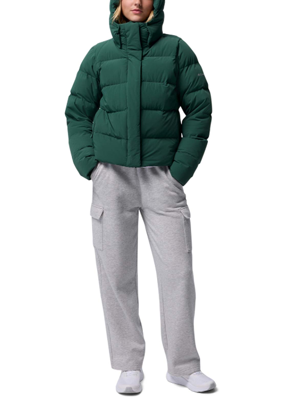 Columbia Women's Amaze Puff Hooded Jacket Rain Forest