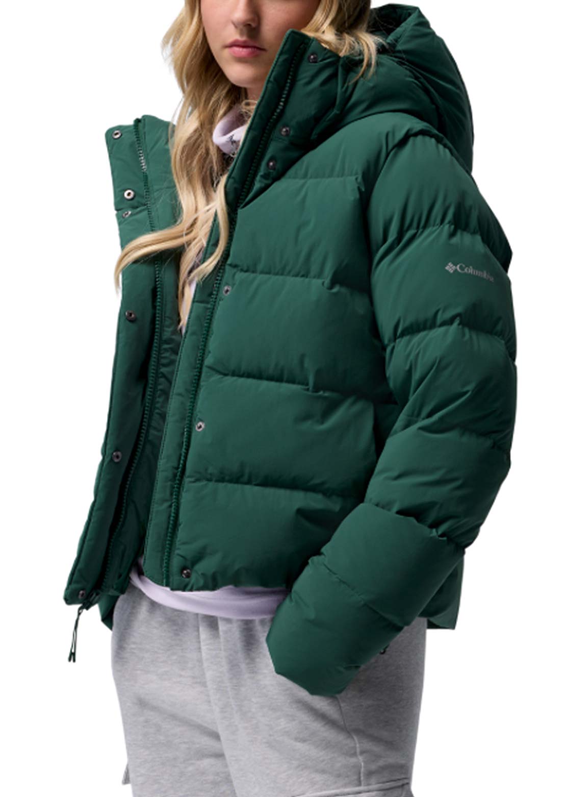 Columbia Women's Amaze Puff Hooded Jacket Rain Forest