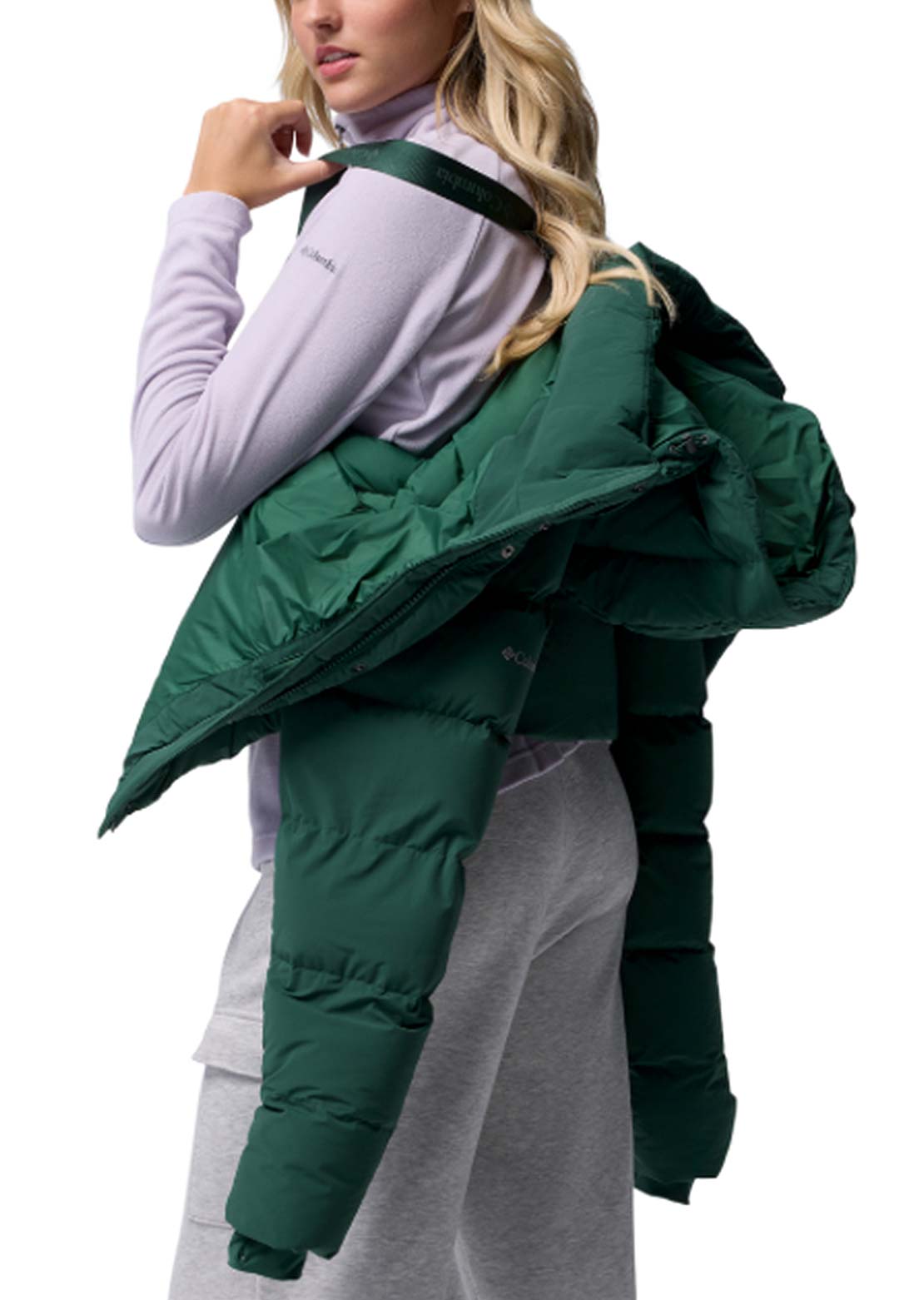 Columbia Women's Amaze Puff Hooded Jacket Rain Forest