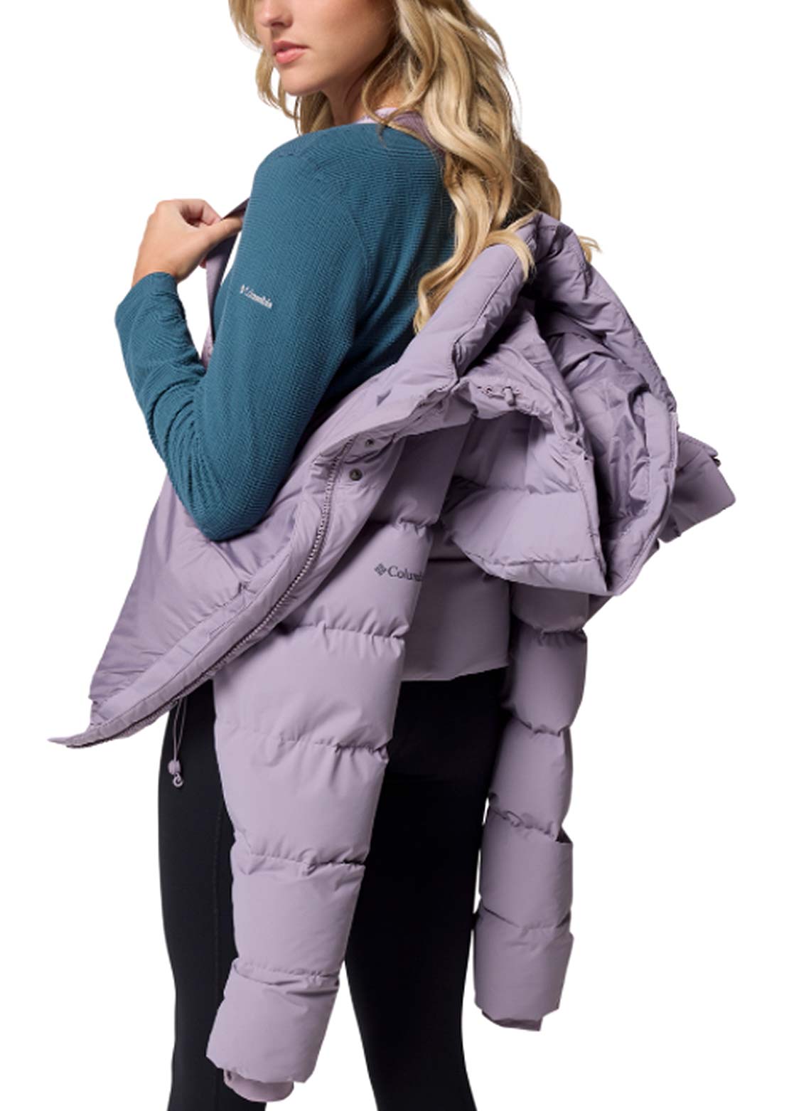 Columbia Women's Amaze Puff Hooded Jacket Shale Purple