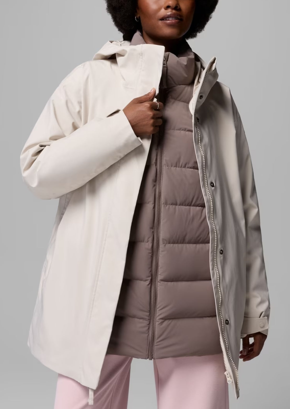 Columbia Women's Amaze Puff Interchange Jacket Dark Stone