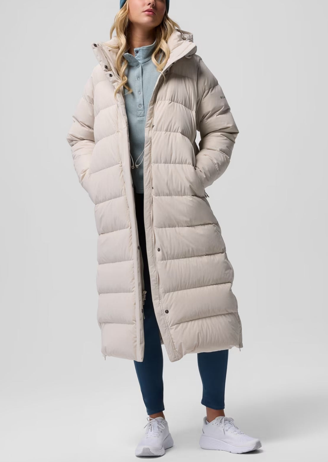 Columbia Women's Amaze Puff Long Hooded Jacket Dark Stone