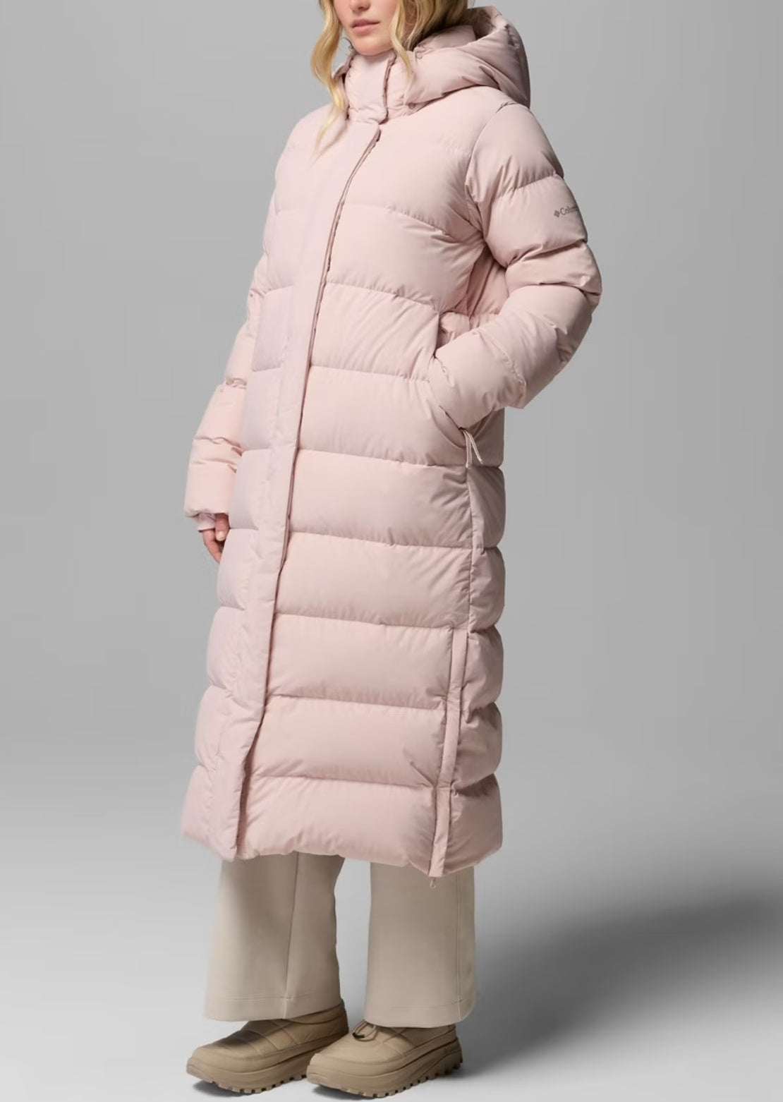 Columbia Women's Amaze Puff Long Hooded Jacket Mineral Pink
