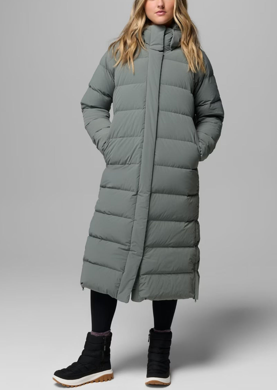 Columbia Women's Amaze Puff Long Hooded Jacket Sedona Sage