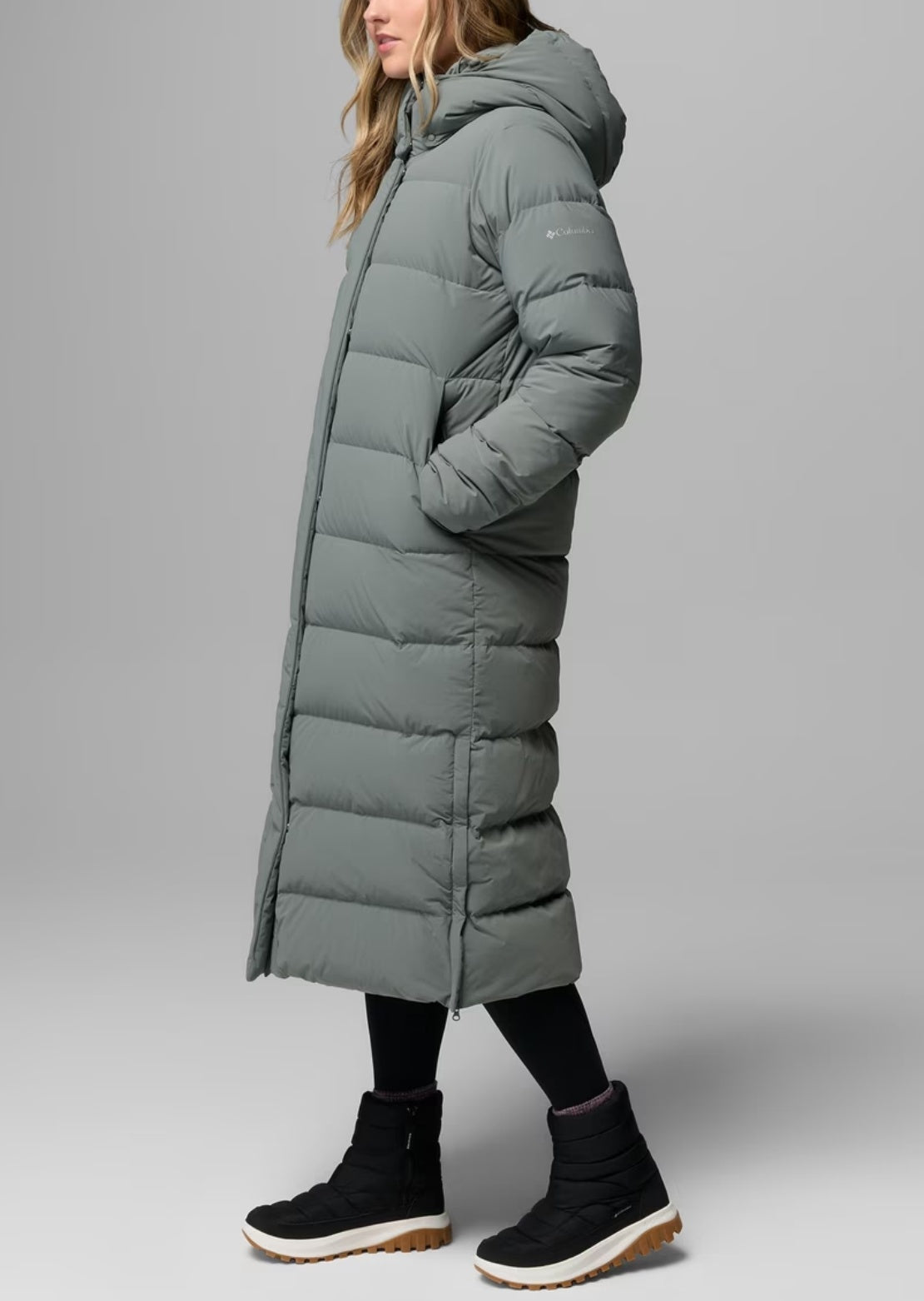 Columbia Women's Amaze Puff Long Hooded Jacket Sedona Sage