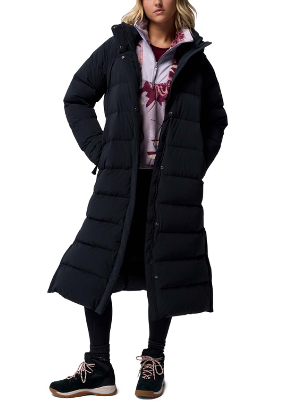 Columbia Women's Amaze Puff Long Hooded Jacket Black