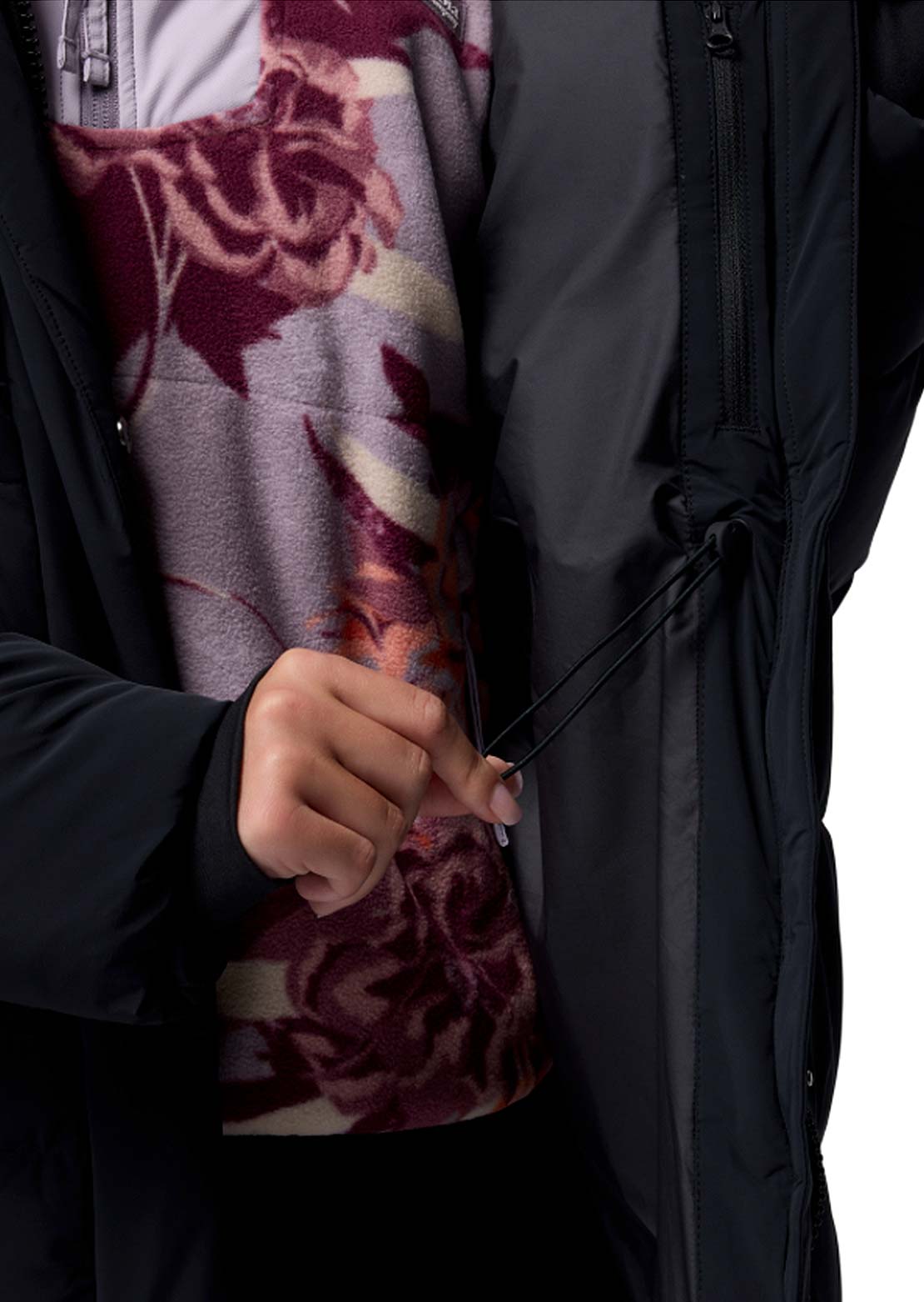 Columbia Women's Amaze Puff Long Hooded Jacket Black