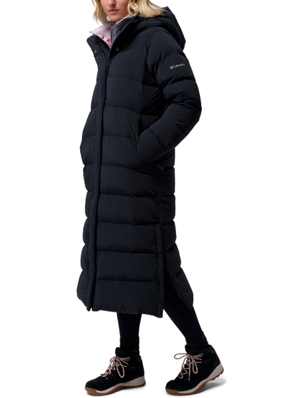 Columbia Women's Amaze Puff Long Hooded Jacket Black