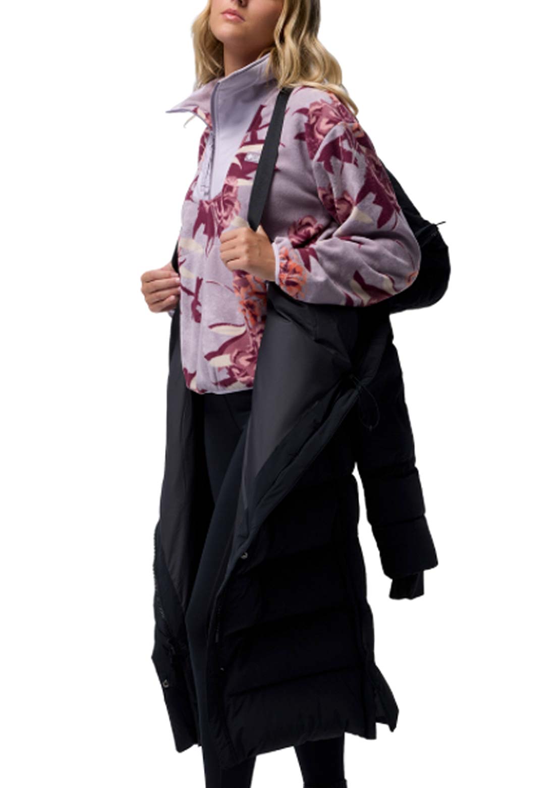 Columbia Women's Amaze Puff Long Hooded Jacket Black