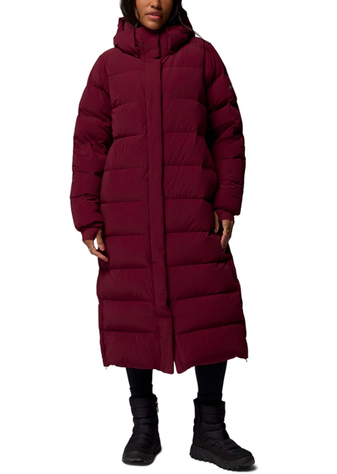 Columbia Women's Amaze Puff Long Hooded Jacket Rich Wine