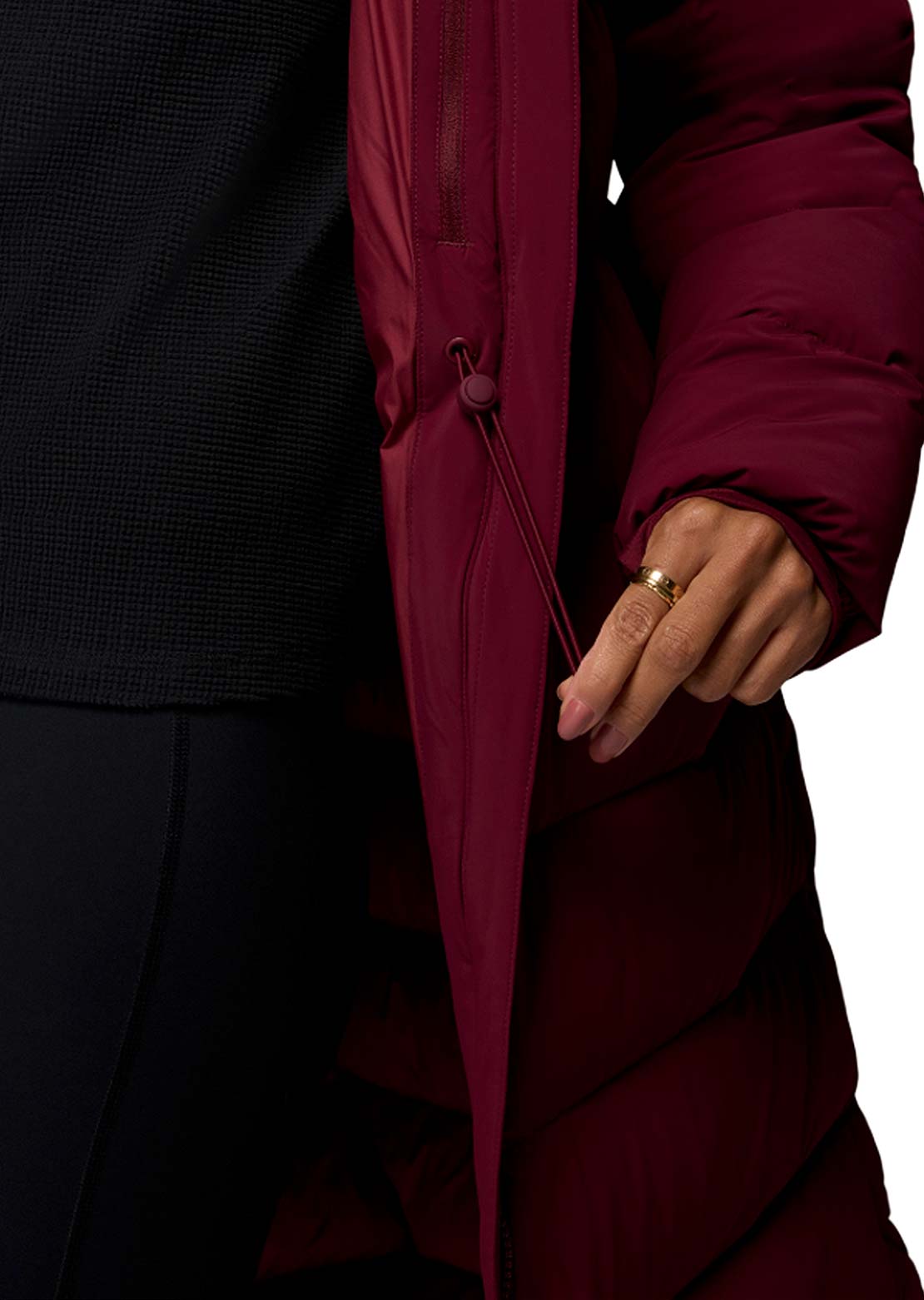 Columbia Women's Amaze Puff Long Hooded Jacket Rich Wine