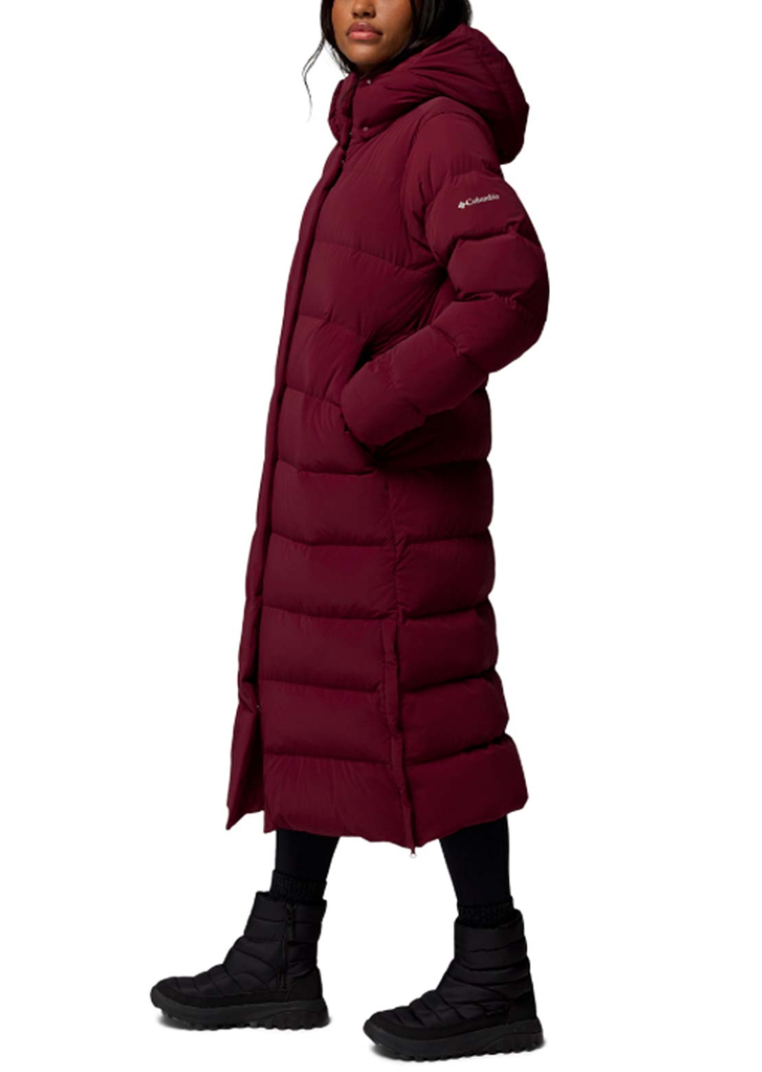 Columbia Women's Amaze Puff Long Hooded Jacket Rich Wine