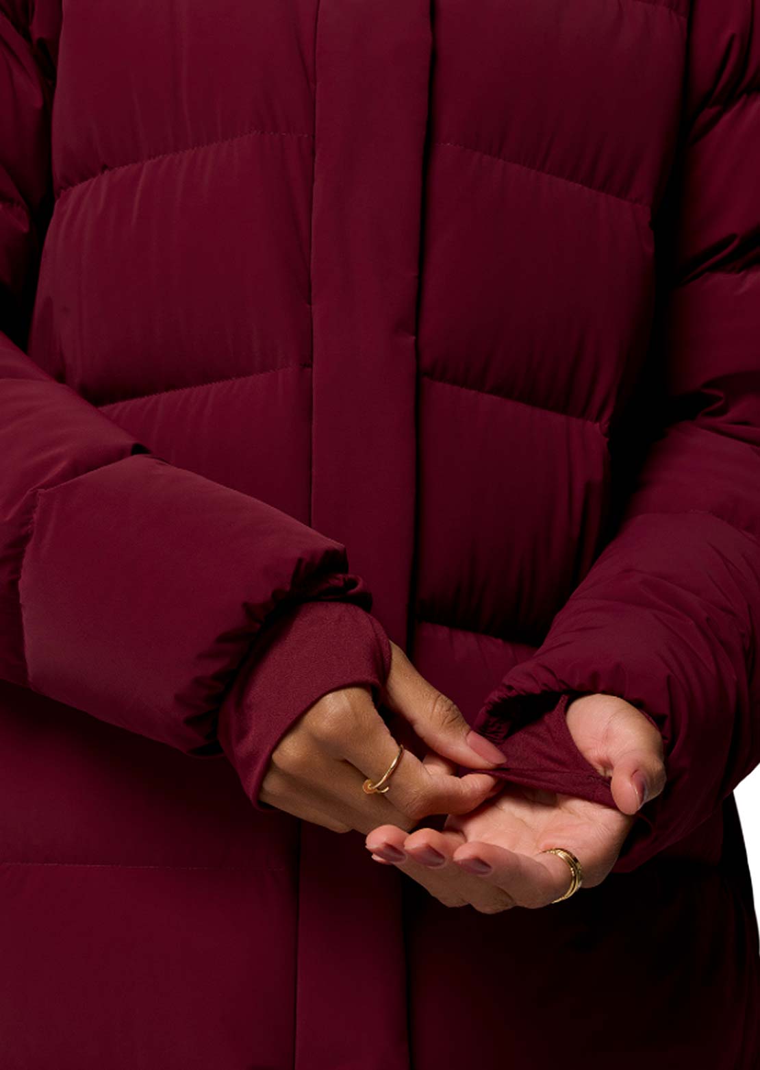 Columbia Women's Amaze Puff Long Hooded Jacket Rich Wine