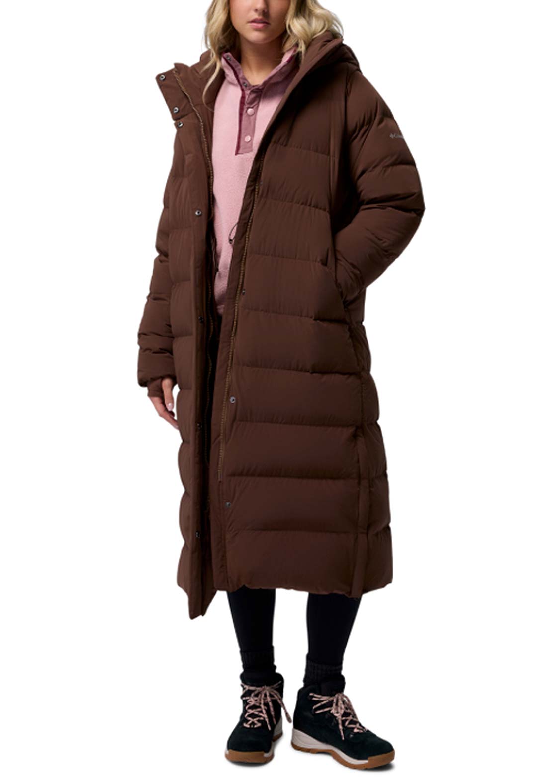 Columbia Women's Amaze Puff Long Hooded Jacket Tobacco