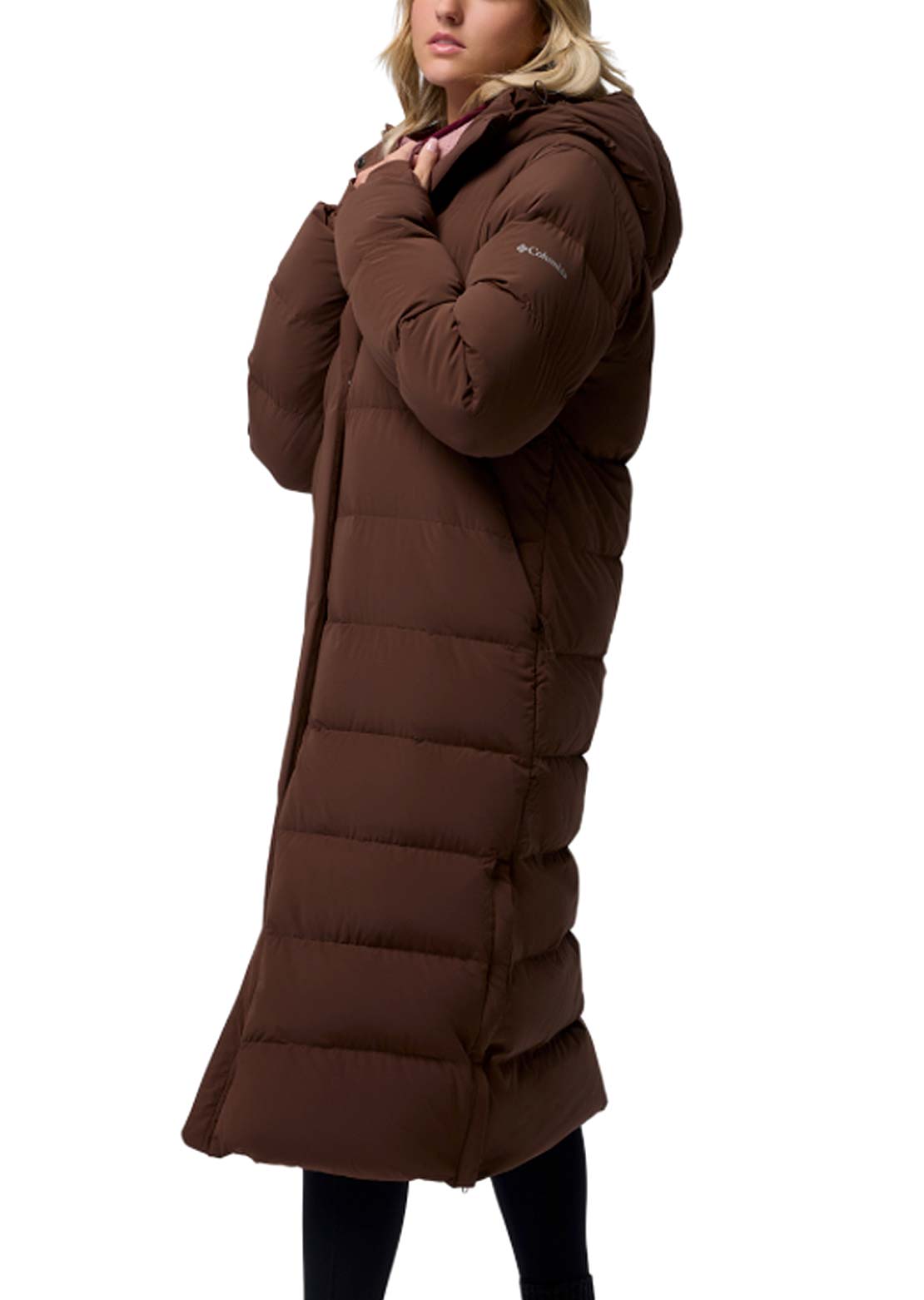 Columbia Women's Amaze Puff Long Hooded Jacket Tobacco