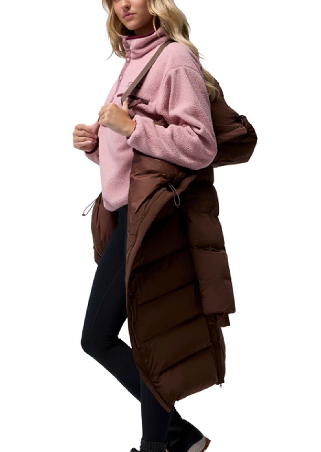 Columbia Women's Amaze Puff Long Hooded Jacket Tobacco