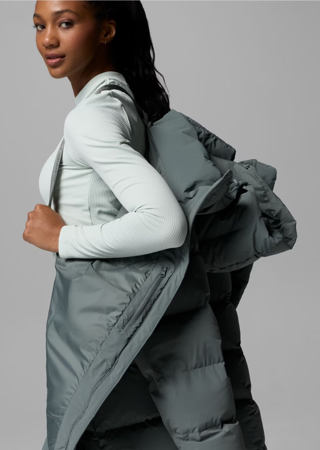 Columbia Women's Amaze Puff Mid Hooded Jacket Sedona Sage