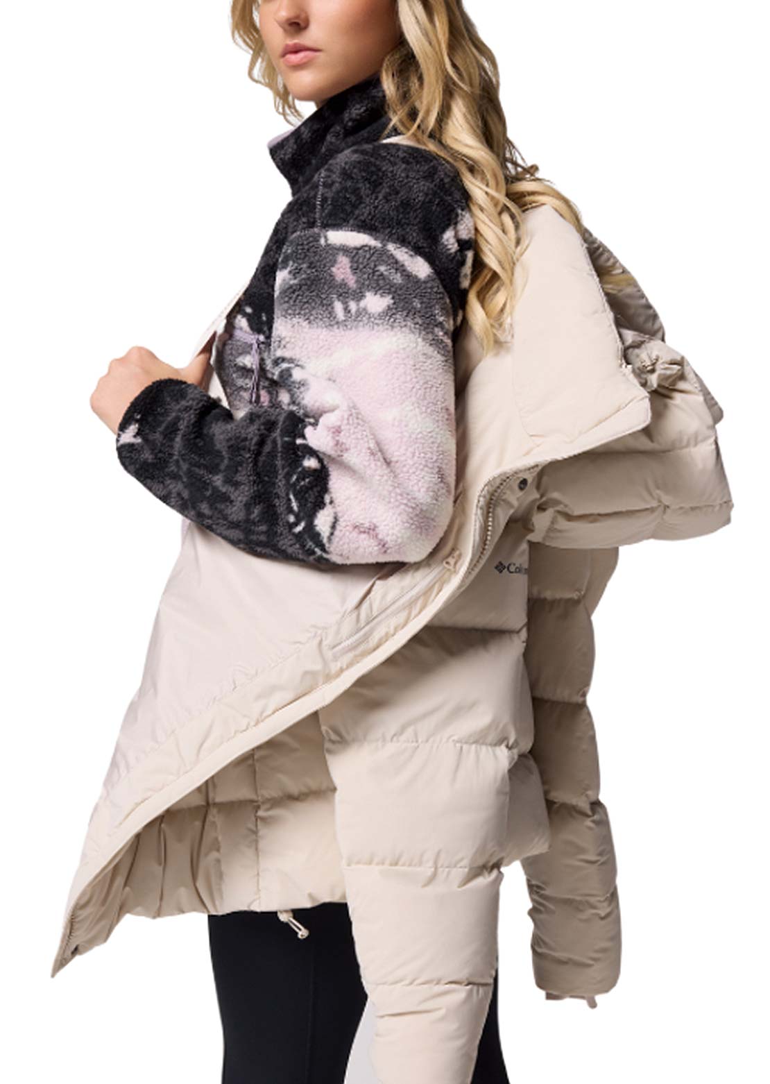 Columbia Women's Amaze Puff Mid Hooded Jacket Dark Stone