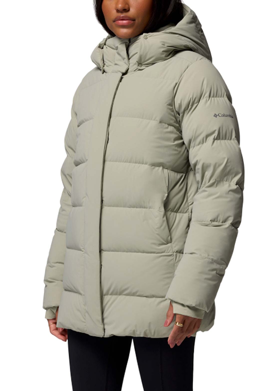 Columbia Women's Amaze Puff Mid Hooded Jacket Safari