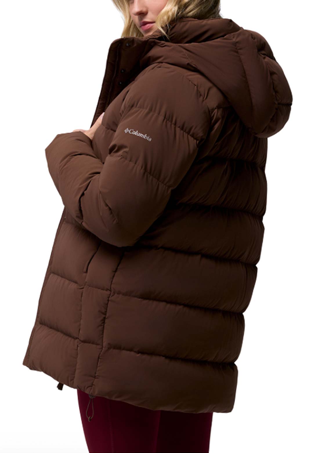 Columbia Women's Amaze Puff Mid Hooded Jacket Tobacco