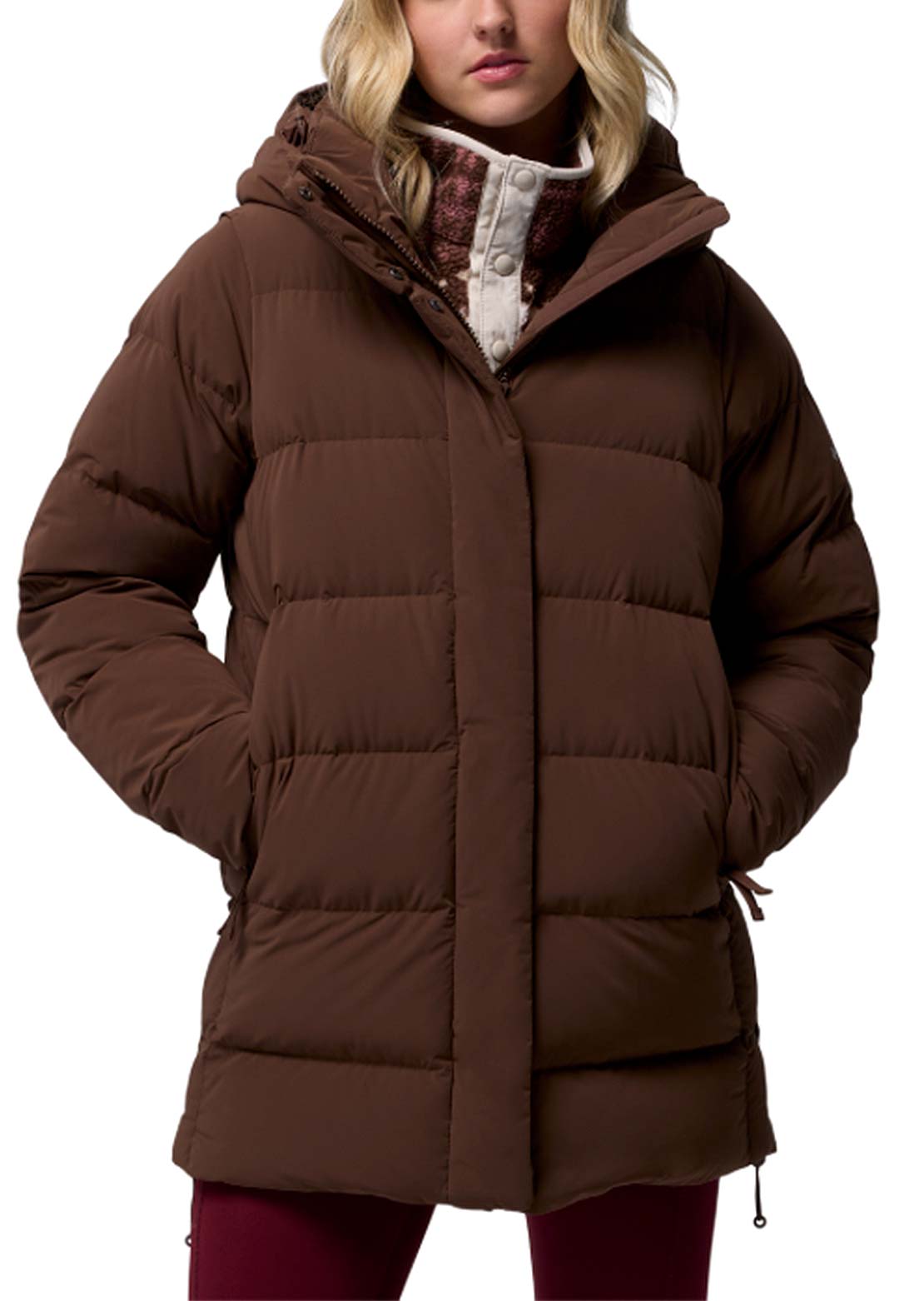 Columbia Women's Amaze Puff Mid Hooded Jacket Tobacco