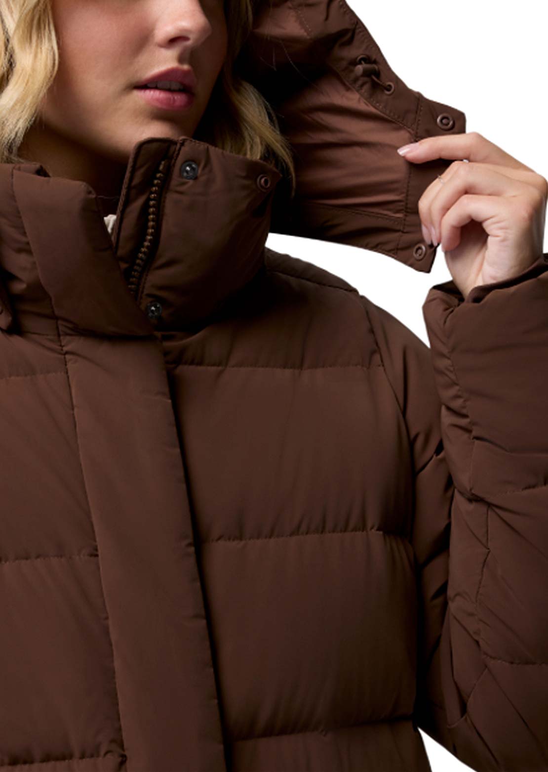 Columbia Women's Amaze Puff Mid Hooded Jacket Tobacco