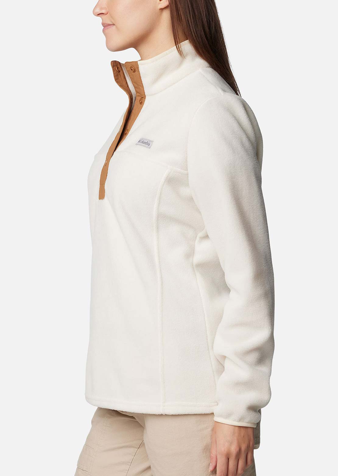Columbia Women's Benton Springs 1/2 Snap Pull Over II Chalk/Camel Brown
