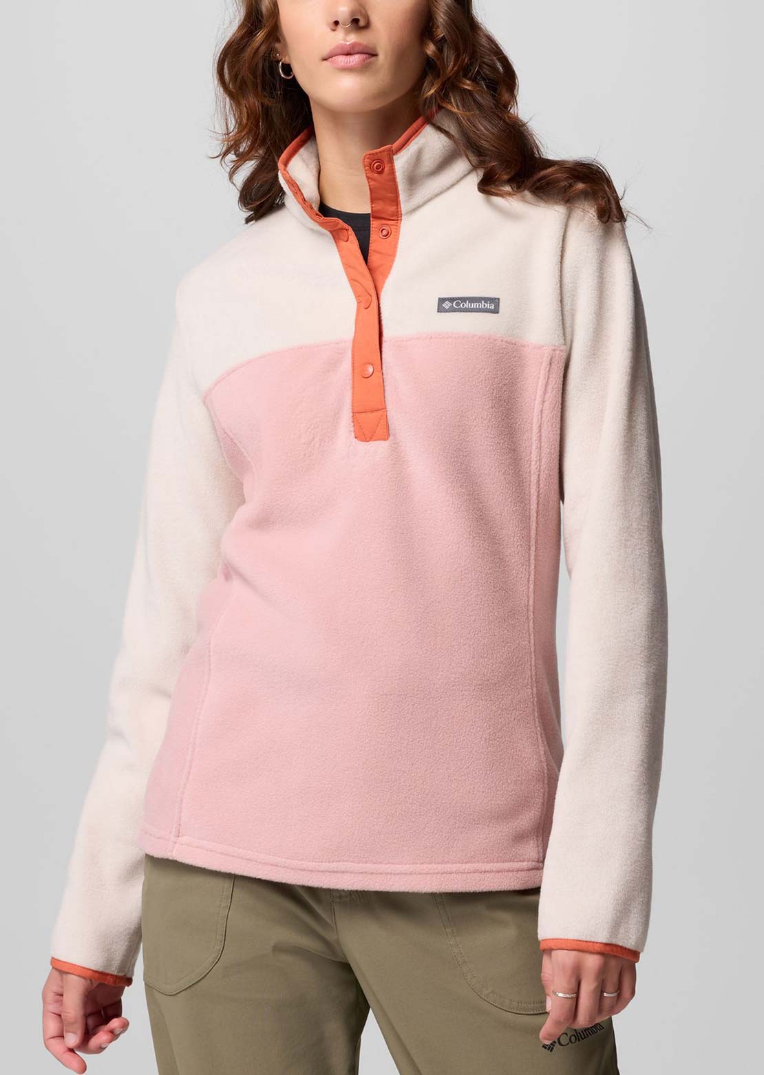Columbia Women's Benton Springs 1/2 Snap Pull Over II Eraser Pink