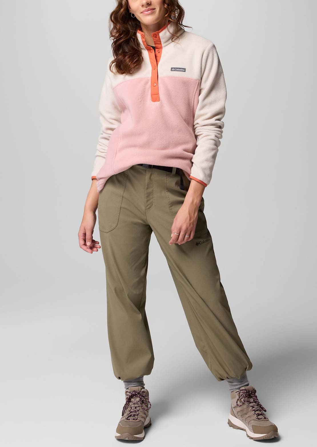 Columbia Women's Benton Springs 1/2 Snap Pull Over II Eraser Pink