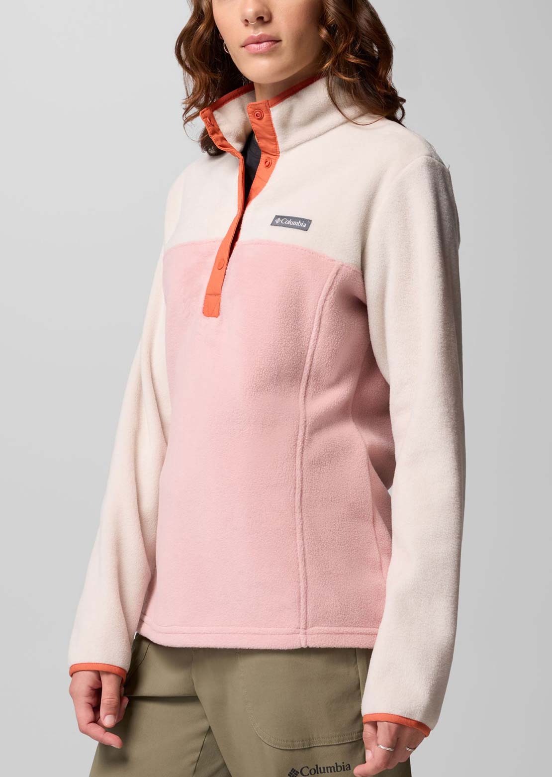 Columbia Women's Benton Springs 1/2 Snap Pull Over II Eraser Pink