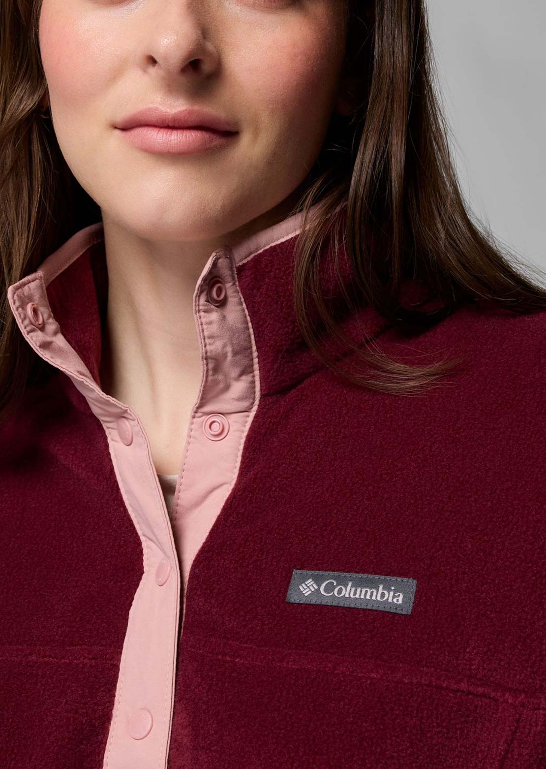 Columbia Women's Benton Springs 1/2 Snap Pull Over II Rich Wine