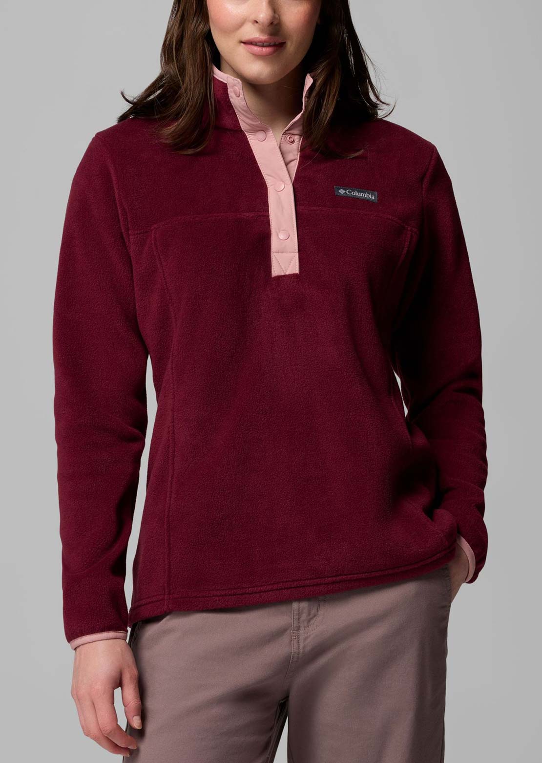 Columbia Women's Benton Springs 1/2 Snap Pull Over II Rich Wine