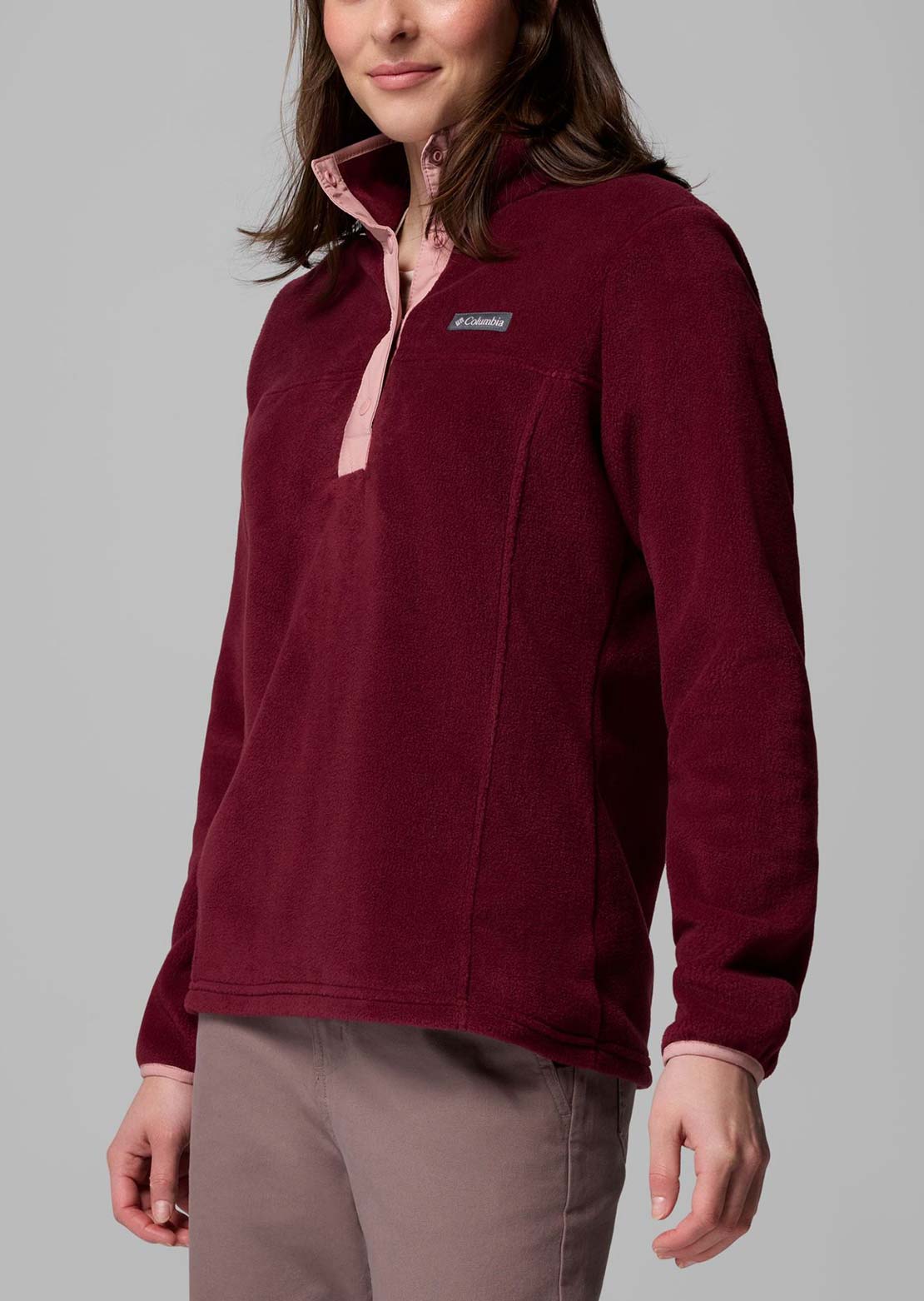 Columbia Women's Benton Springs 1/2 Snap Pull Over II Rich Wine